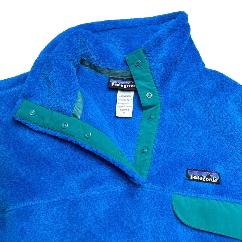 Patagonia | Women | Blue Re-Tool Snap T Fleece Pullover Sweater | Size Medium - Picture 8 of 14